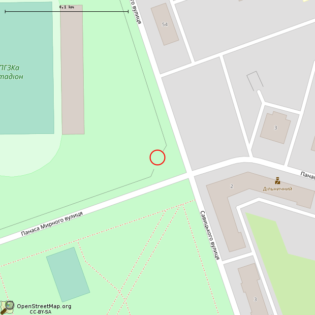 Карта где находится Вход на стадион (Кривой Рог) в крупном масштабе