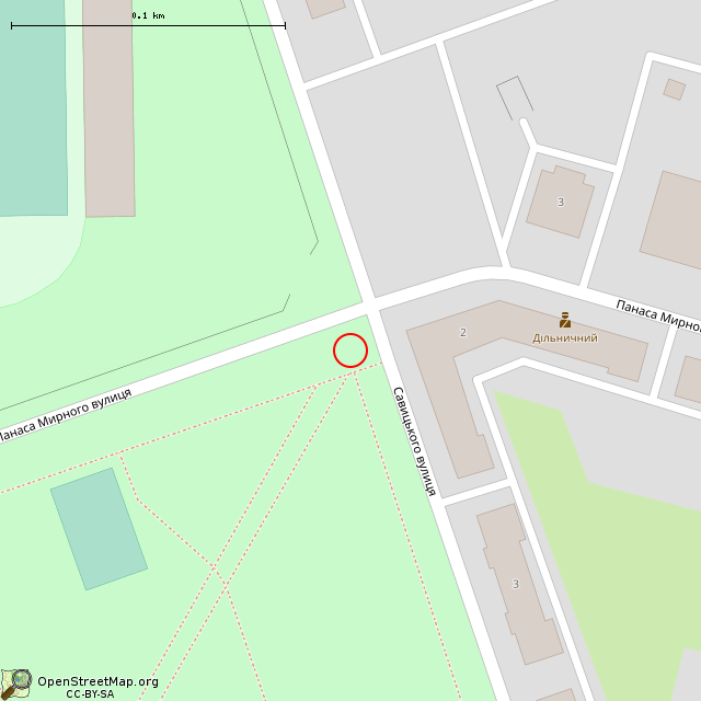 Карта где находится Светодинамическая композиция (Кривой Рог) в крупном масштабе