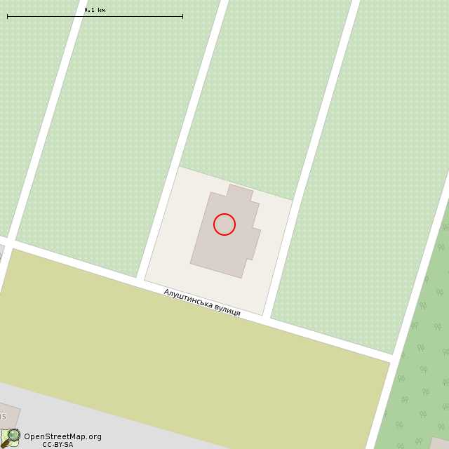 Карта где находится Развалины бывшего дворца культуры НКГОКа (Кривой Рог) в крупном масштабе