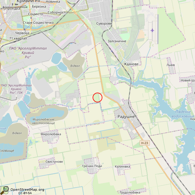 Карта где находится Заброшенное здание в мелком масштабе