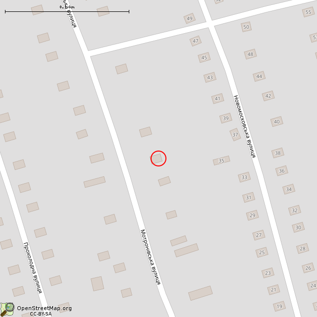 Карта где находится Мотроновская ул., 24 (Кривой Рог) в крупном масштабе