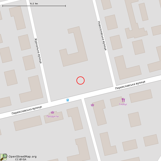 Карта где находится Светодинамическая композиция (Кривой Рог) в крупном масштабе