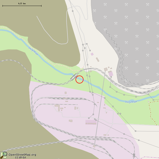 Карта где находится Скалеватский мост (Кривой Рог) в среднем масштабе