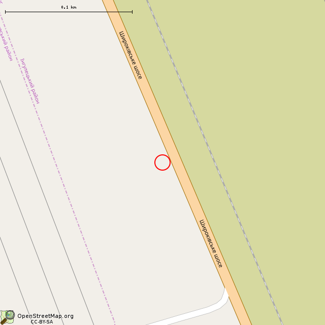 Карта где находится Бывший переездной пост (Кривой Рог) в крупном масштабе