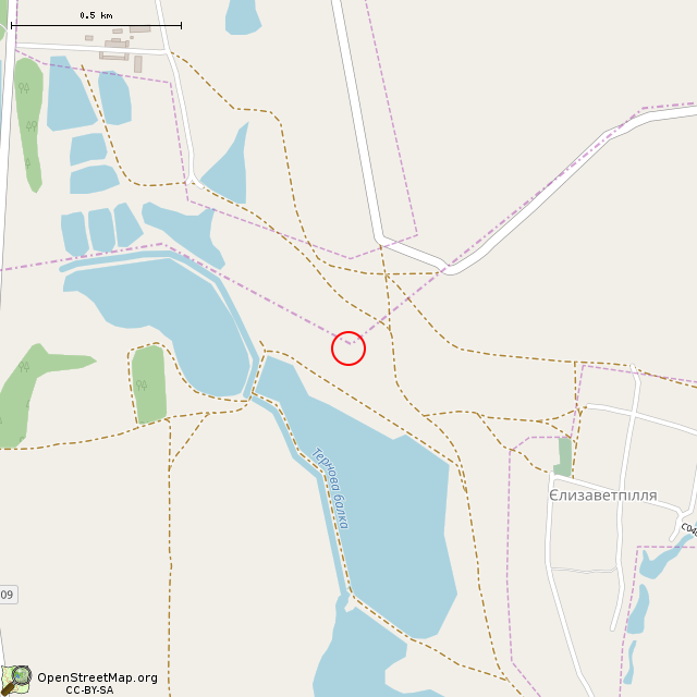 Карта где находится Заброшенное зернохранилище в среднем масштабе