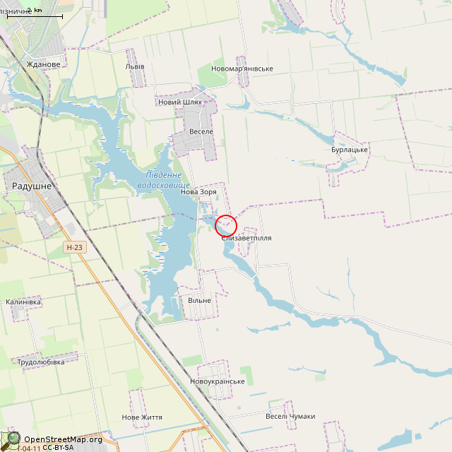 Карта где находится Заброшенное зернохранилище в мелком масштабе