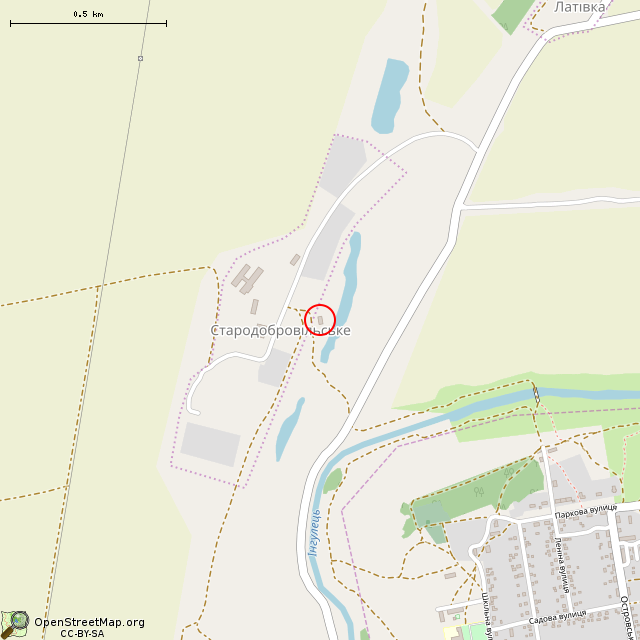 Карта где находится Заброшенное здание     | заброшенный, неиспользуемый объект в среднем масштабе