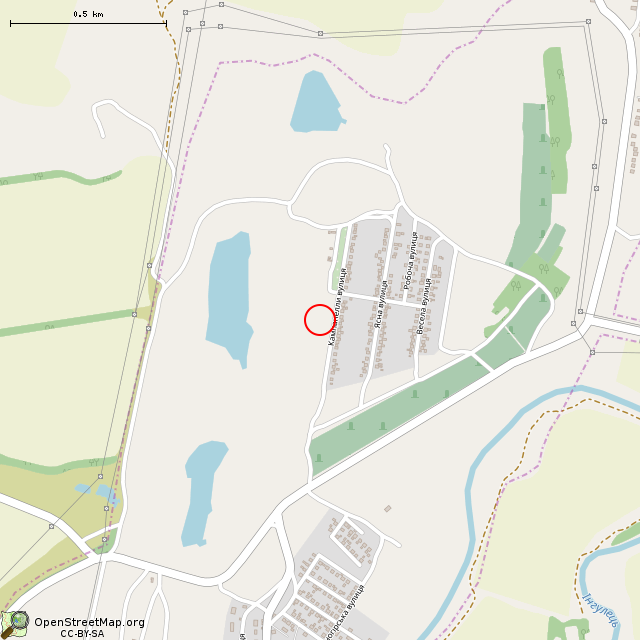 Карта где находится Ландшафтный заказник «Визирка» (Кривой Рог) в среднем масштабе