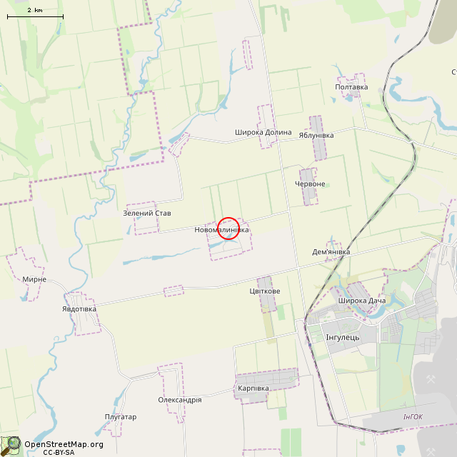 Карта где находится Хрест (Новомалиновка) в мелком масштабе