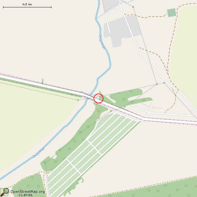 Карта где находится Памятный знак (Кривой Рог) в среднем масштабе