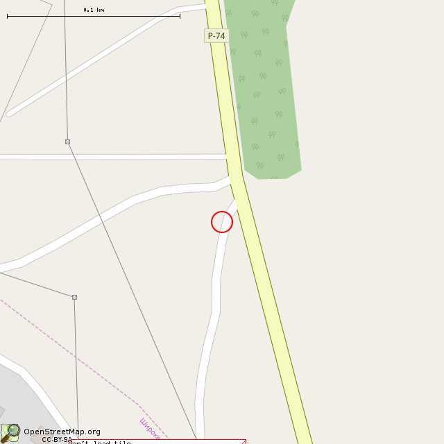 Карта где находится Поклонный крест (Широкое) в крупном масштабе