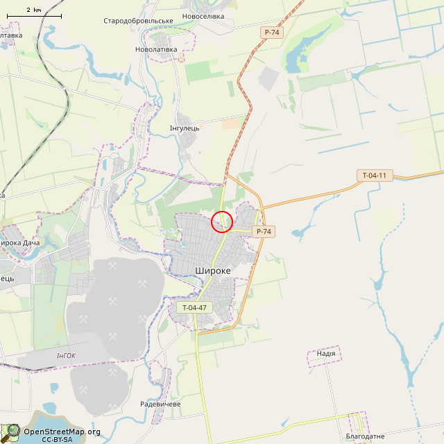 Карта где находится Поклонный крест (Широкое) в мелком масштабе
