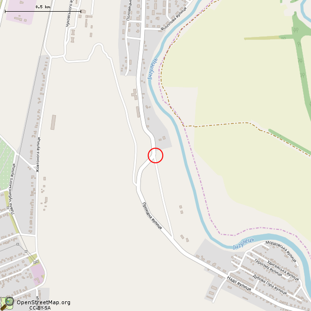 Карта где находится Скульптура «Шахтёр» (Кривой Рог) в среднем масштабе