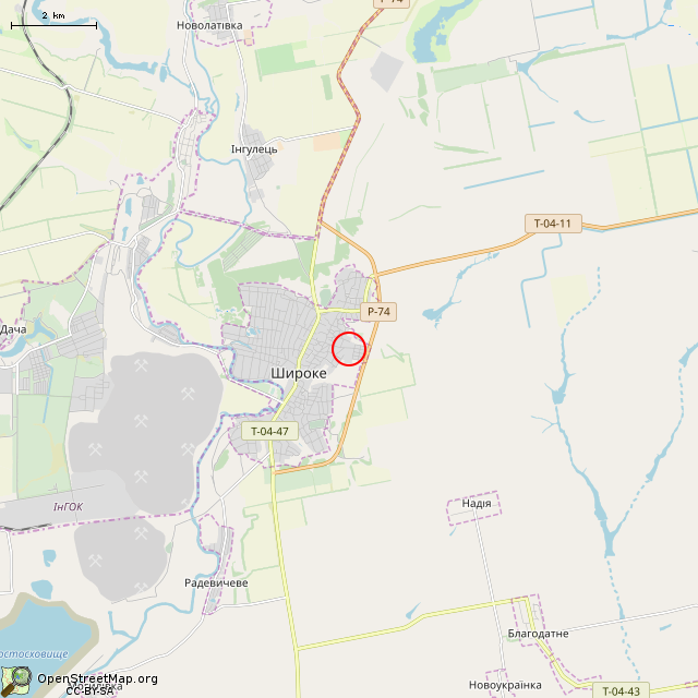 Карта где находится Памятник матери и ребёнку (Широкое) в мелком масштабе