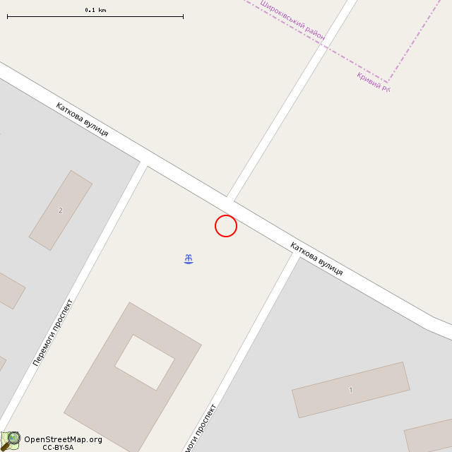 Карта где находится Скульптура «Влюбленные» (Кривой Рог) в крупном масштабе