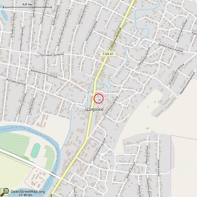 Карта где находится Крест (Широкое) в среднем масштабе