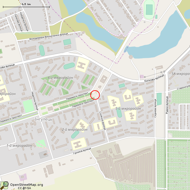 Карта где находится Фонтан (Кривой Рог) в среднем масштабе