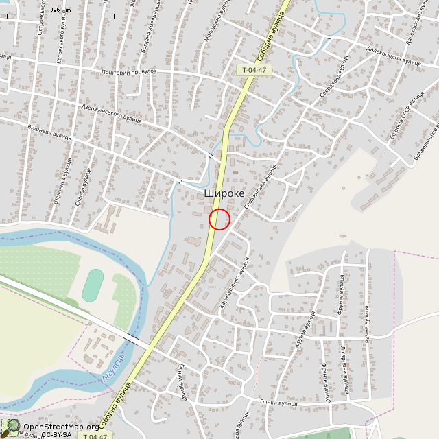 Карта где находится Памятник Ангелу-Хранителю (Широкое) в среднем масштабе