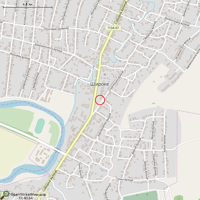 Карта где находится Памятник воинам-афганцам (Широкое) в среднем масштабе