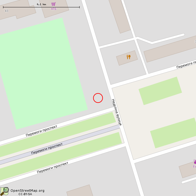 Карта где находится Памятний знак в честь 7-й годовщины Независимости Украины (Кривой Рог)      | указатель, памятный знак, стела, камень в крупном масштабе