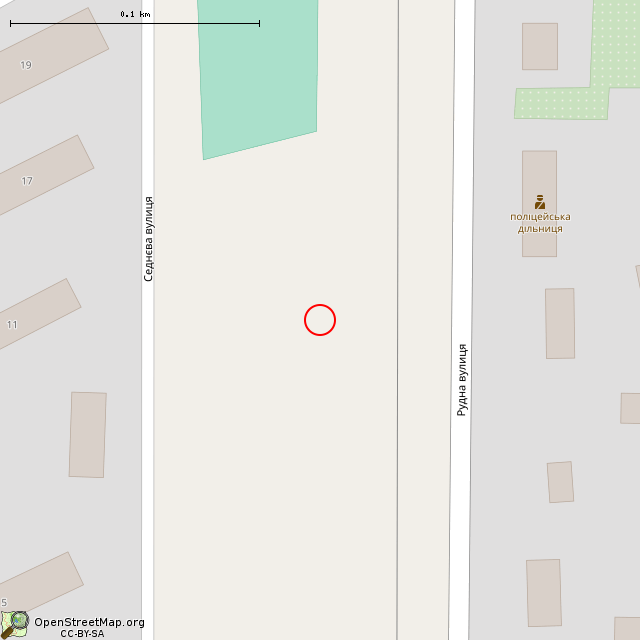 Карта где находится Монумент «Слава» и могила Героя Советского Союза Ф. Л. Каткова (Кривой Рог) в крупном масштабе