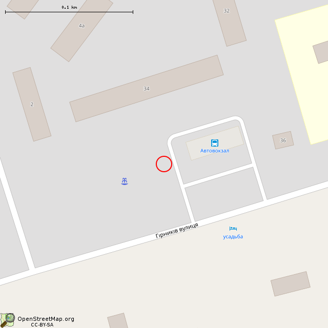 Карта где находится Памятный знак (Кривой Рог) в крупном масштабе