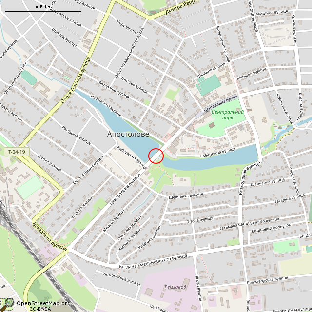 Карта где находится Дамба (Апостолово) в среднем масштабе