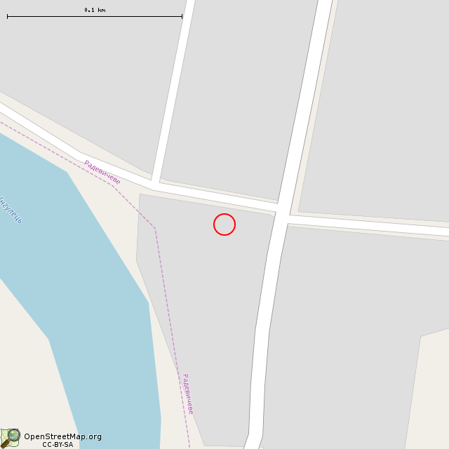 Карта где находится Братская могила 28 воинов Великой Отечественной войны. (Радевичево) в крупном масштабе