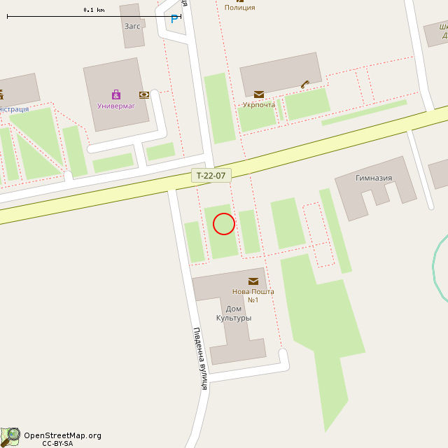 Карта где находится Скульптура (Высокополье) в крупном масштабе