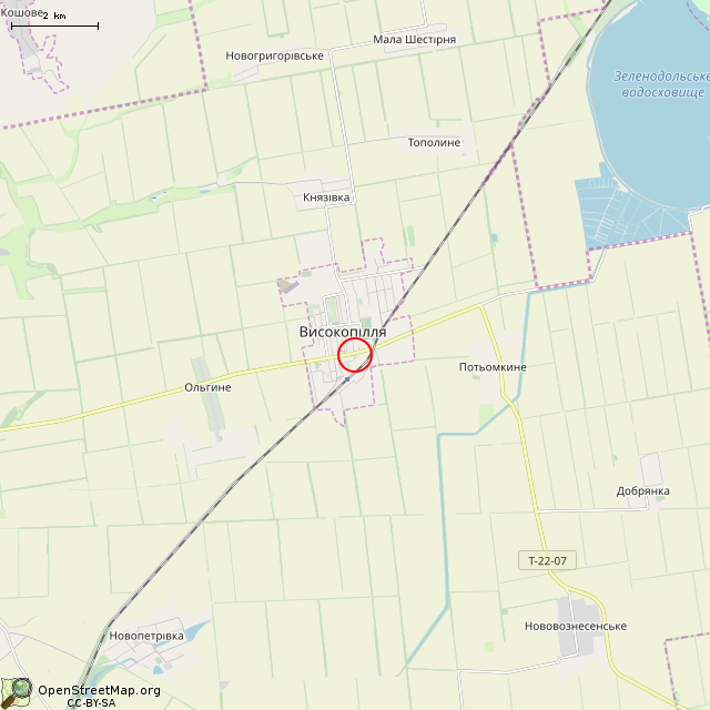 Карта где находится Скульптура (Высокополье) в мелком масштабе
