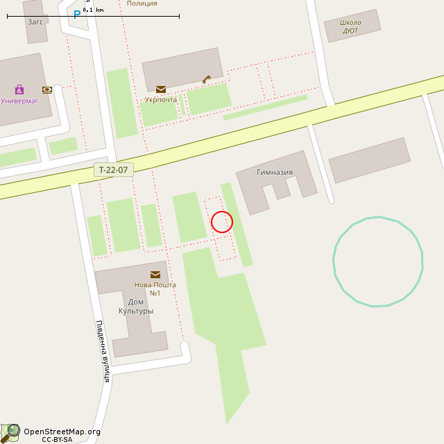 Карта где находится Мемориальный комплекс (Высокополье) в крупном масштабе