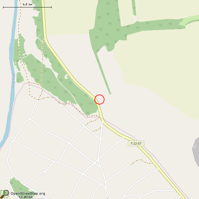 Карта где находится Воинское захоронение в среднем масштабе