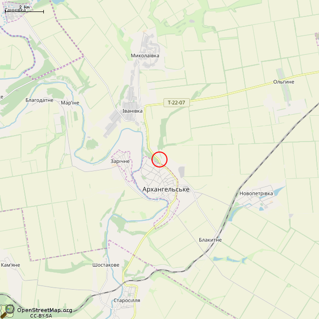 Карта где находится Воинское захоронение в мелком масштабе