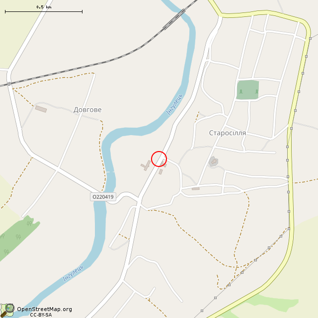 Карта где находится Мемориальный комплекс (Староселье) в среднем масштабе