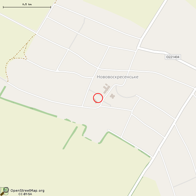 Карта где находится Мемориал воинам-односельчанам (Нововоскресенское) в среднем масштабе