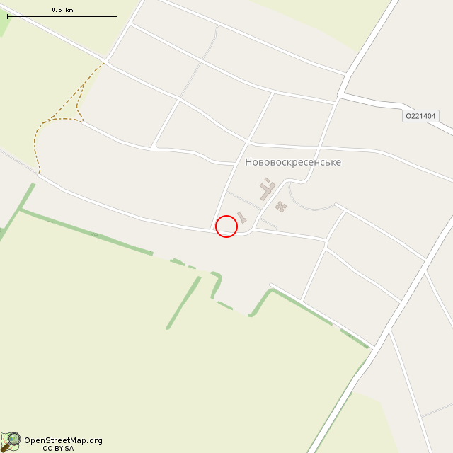 Карта где находится Обелиск комсомольцам, погибшим в годы гражданской войны (Нововоскресенское) в среднем масштабе