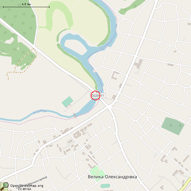 Карта где находится Первая ГЭС на юге Украины (Великая Александровка) в среднем масштабе