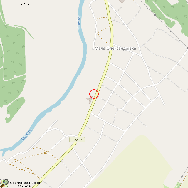 Карта где находится Мемориал воинам-односельчанам (Малая Александровка) в среднем масштабе