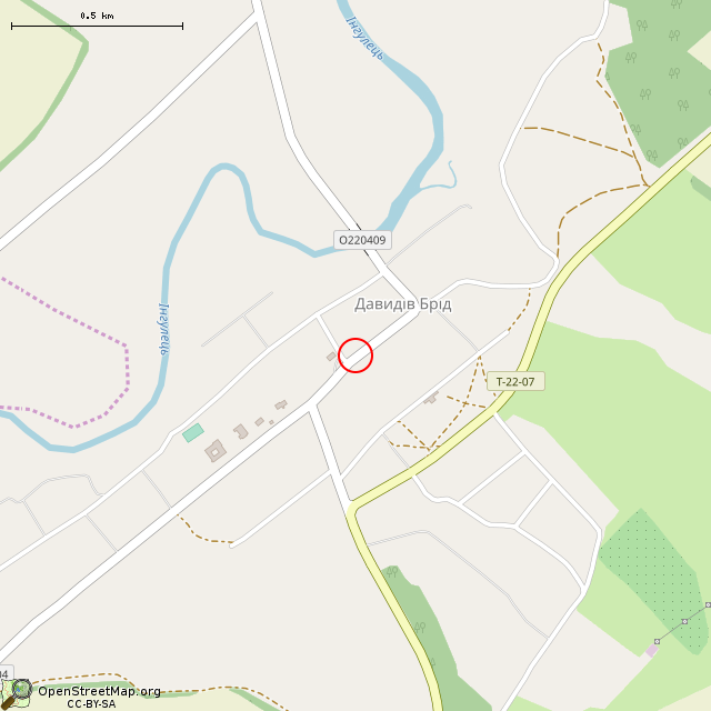 Карта где находится Мемориал на братской могиле (Давыдов Брод) в среднем масштабе