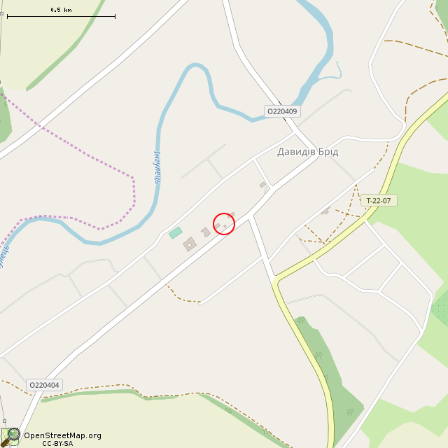 Карта где находится Бюст А. В. Суворова (Давыдов Брод) в среднем масштабе