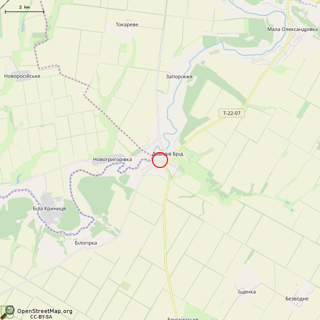 Карта где находится Бюст А. В. Суворова (Давыдов Брод) в мелком масштабе