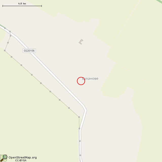 Карта где находится Руїни старого колодязя (Суханове) в среднем масштабе