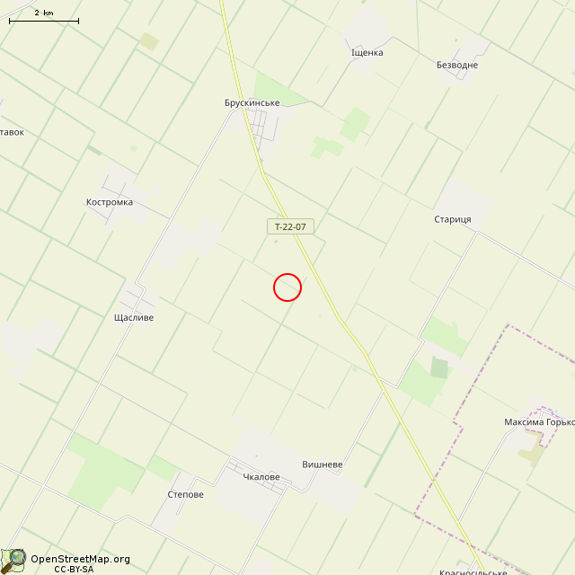 Карта где находится Братская могила в мелком масштабе