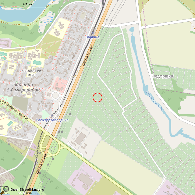 Карта где находится Курган Могила-Фёдоровка (Кривой Рог) в среднем масштабе