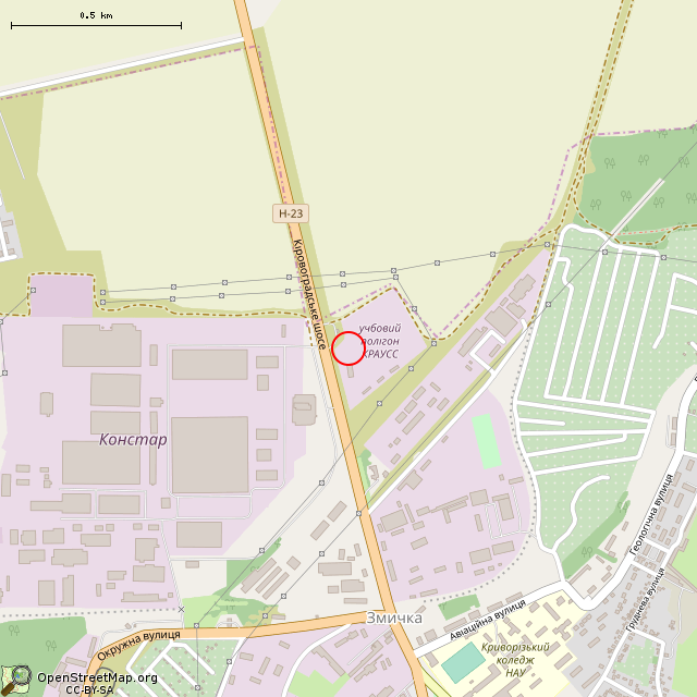 Карта где находится Самолёт Ту-154Б № СССР-85149 (Кривой Рог) в среднем масштабе