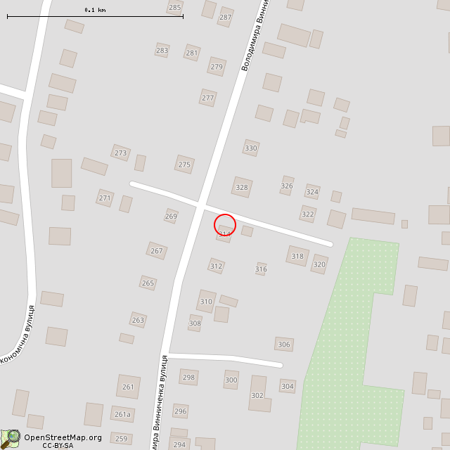 Карта где находится Заброшенный дом (Кривой Рог) в крупном масштабе