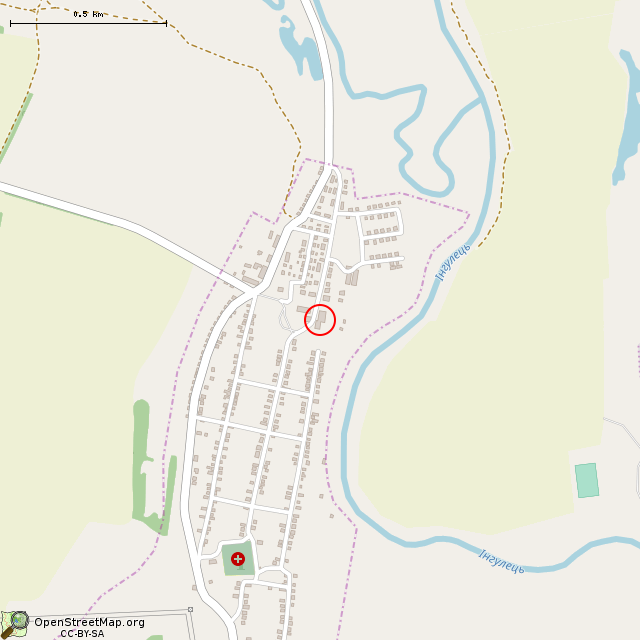 Карта где находится Школа № 101 (Кривой Рог) в среднем масштабе