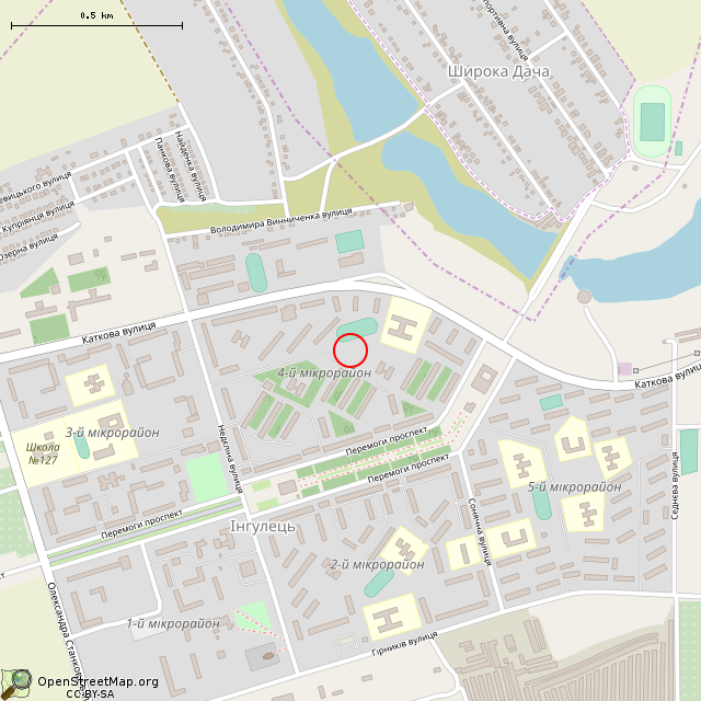 Карта где находится Памятный знак воинам-интернационалистам (Кривой Рог) в среднем масштабе