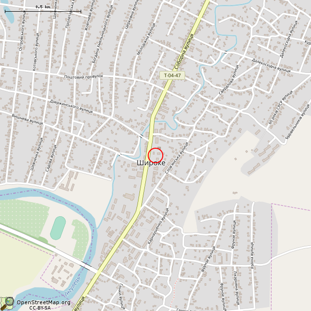 Карта где находится Скульптура (Широкое) в среднем масштабе