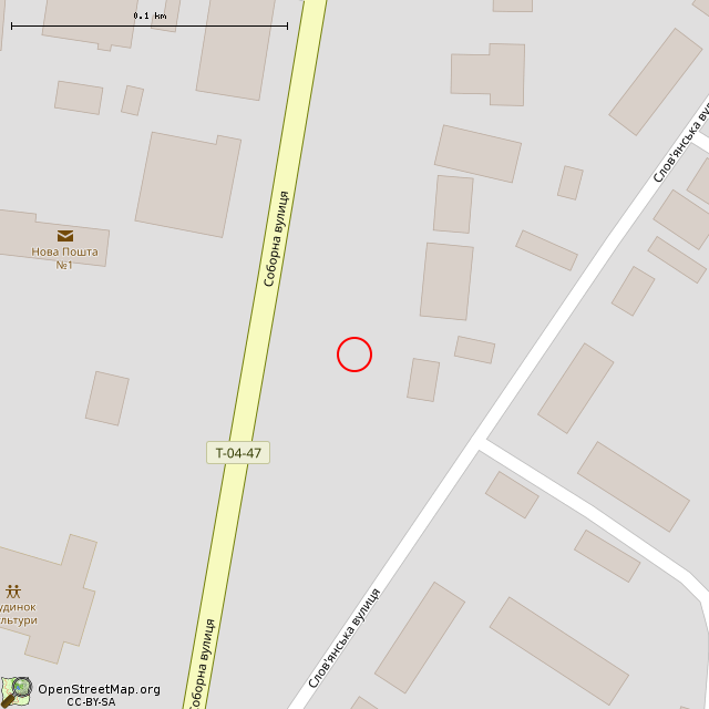 Карта где находится Каменный крест с трезубцем (Широкое) в крупном масштабе